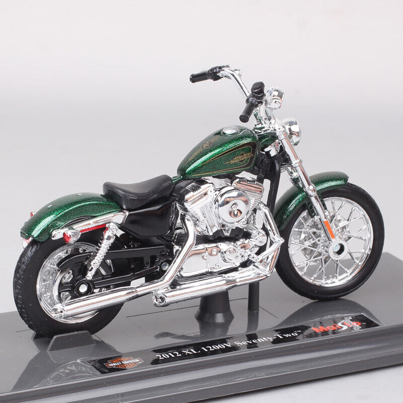 Maisto 1/18 2012 Harley XL 1200V 72 SEVENTY-TWO Sportster Motorcycle Toys Green