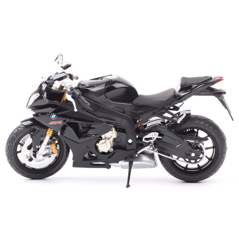 Automaxx 1/12 Scale 2009 BMW S1000RR Plastic Motorcycle Model Bike Toy Black