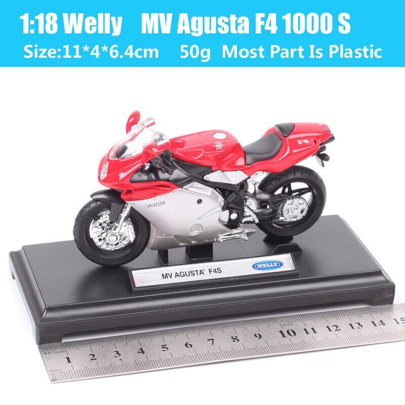 1/18 Welly MV Agusta F4 1000 S Racing bike GP motorcycle Diecast