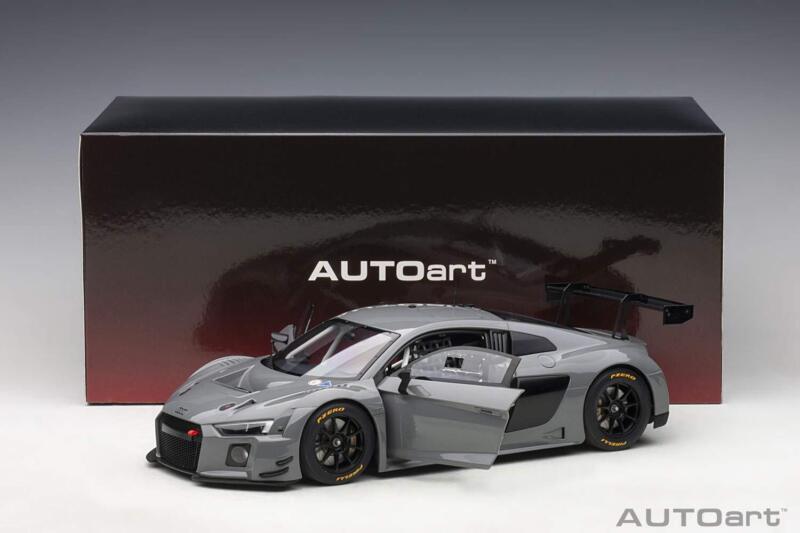 AUTOart 1/18 Audi R8 LMS 2018 Gray Color Resin Peinted Finished Model Car 81801