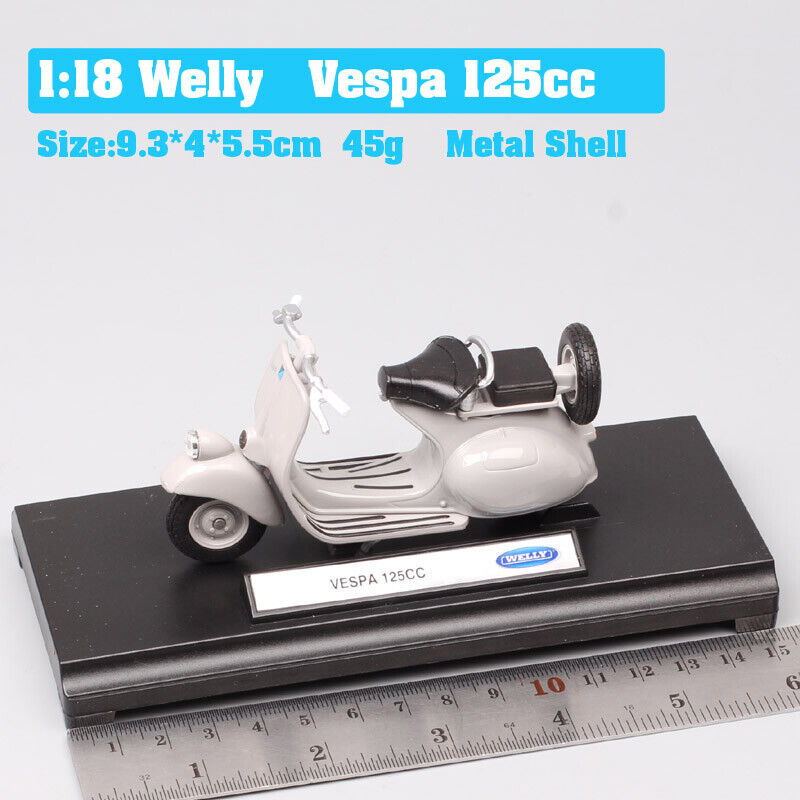 1:18 Scale Welly old 1953 VESPA 125CC Scooter bike motorcycle diecast toy model