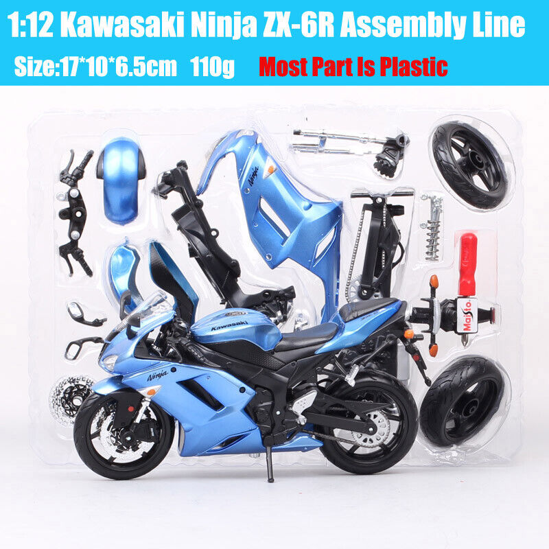 Maisto Assemble Line DIY 1/12 Kawasaki Ninja ZX-6R ZX6R Bike model motorcycle