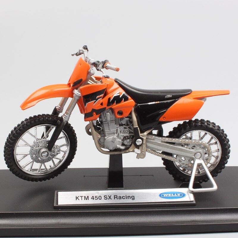 1/18 Welly KTM 450 SX Racing dirt bike Motocross model Diecast Toy Motorcycle