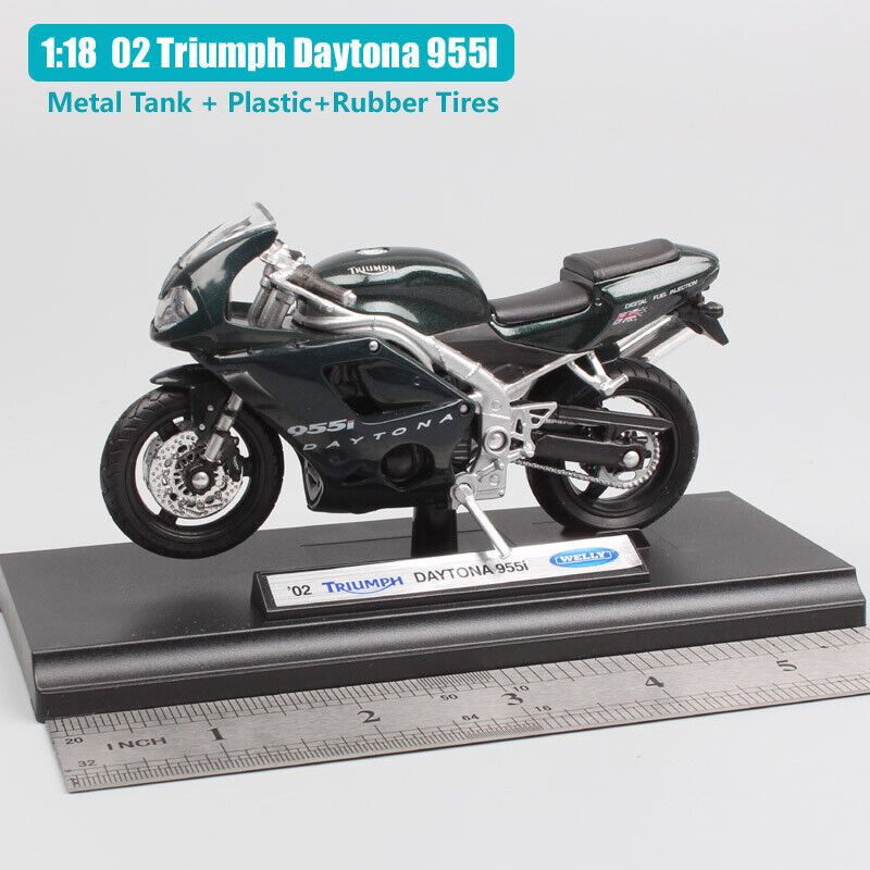 Welly 1/18 Triumph Daytona 955i Sport motorcycle Diecast model Toy Bike