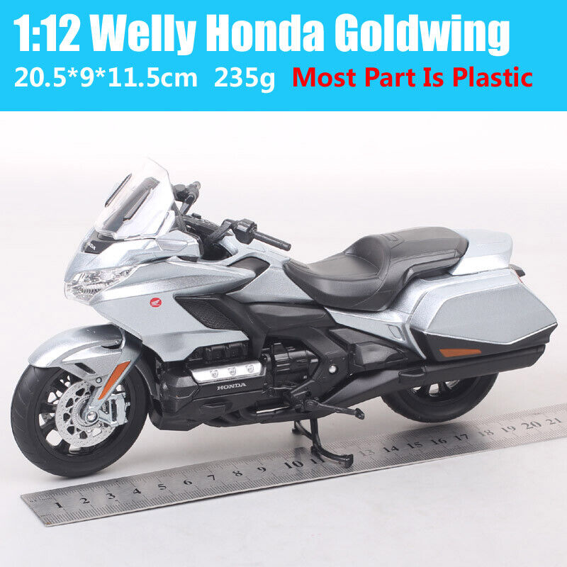 1/12 Welly Big Honda Gold Wing Motorcycle Toy Models Touring Bike