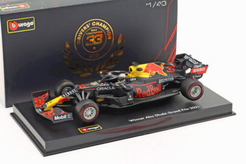 M. Verstappen Red Bull RB16B #33 Abu Dhabi GP Formula 1 2021 World Champion 1/43 Bburago