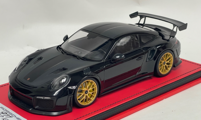 1/18 Minichamps Porsche 911 "991.2" GT2 RS Black with Gold Wheels leather AB025 $464.95 ModelCarsHub