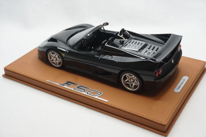 1/18 BBR FERRARI F50 SPIDER GLOSS BLACK DELUXE BROWN LEATHER Limited 5pcs