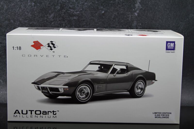 AUTOart 1970 Chevy Corvette Laguna Gray Metallic Millennium Collection 1:18