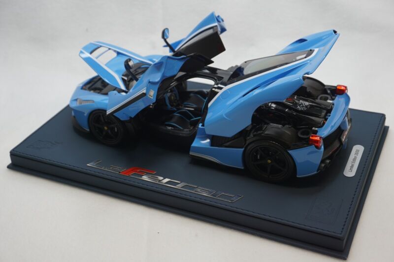 1/18 BBR FERRARI LAFERRARI DIE CAST LIGHT BLUE DELUXE BLUE LEATHER limited 30pcs