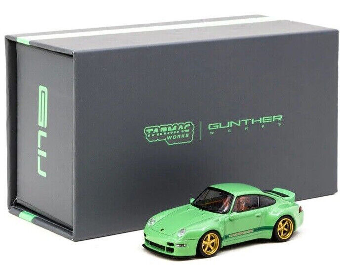 Tarmac Works COLLAB64 Green Gunther Werks Porsche 993 1:64 Scale Diecast Car