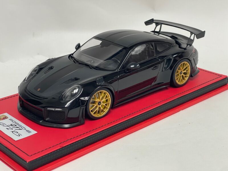 1/18 Minichamps Porsche 911 "991.2" GT2 RS Black with Gold Wheels leather AB025 $464.95 ModelCarsHub