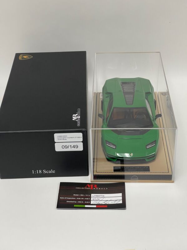 1/18 MR Collection Lamborghini Countach LPI 800-4 Medio Green Leather Base $868.95 ModelCarsHub