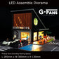 G-FANS 1:64 Assemble Diorama LED Lighting Vehicle Parking Lot Gifts-Starbucks Coffee Store