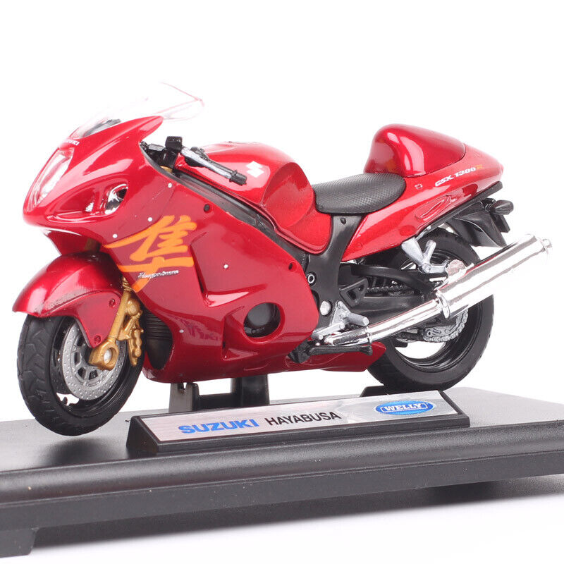 1:18 Scale Welly Suzuki Hayabusa GSX1300R Motorcycle Busa Diecast Toy Bike Model