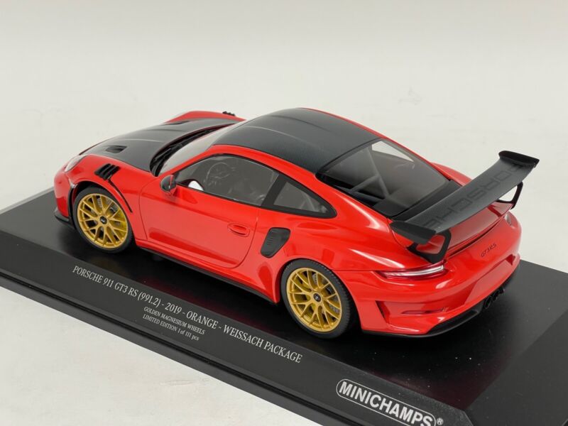 1/18 Minichamps Porsche 911 "991.2" GT3 RS in Orange with Weissach Package P05B $309.95 ModelCarsHub