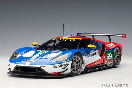 1/18 Autoart Ford Gt #69 Briscoe-Westbrook-Dixon 24H Le Mans (2016) Car Manufacturer Brand: Autoart MPN: 81612 Color: Multi Color with graphic Material: Composite diecast with some plastic Scale Size: 1:18 Part Type: Collectible Cars Dimensions approximat