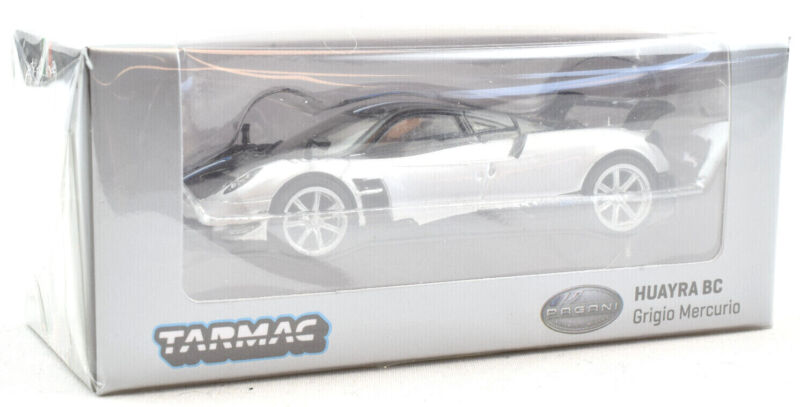 Tarmac Works GLOBAL64 Pagani Huayra BC Grigio Mercurio 1:64 Scale Diecast Car