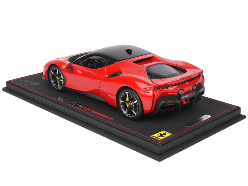 2019 FERRARI SF90 STRADALE RED & DISPLAY CASE 1/18 MODEL CAR BBR P18180 A 3