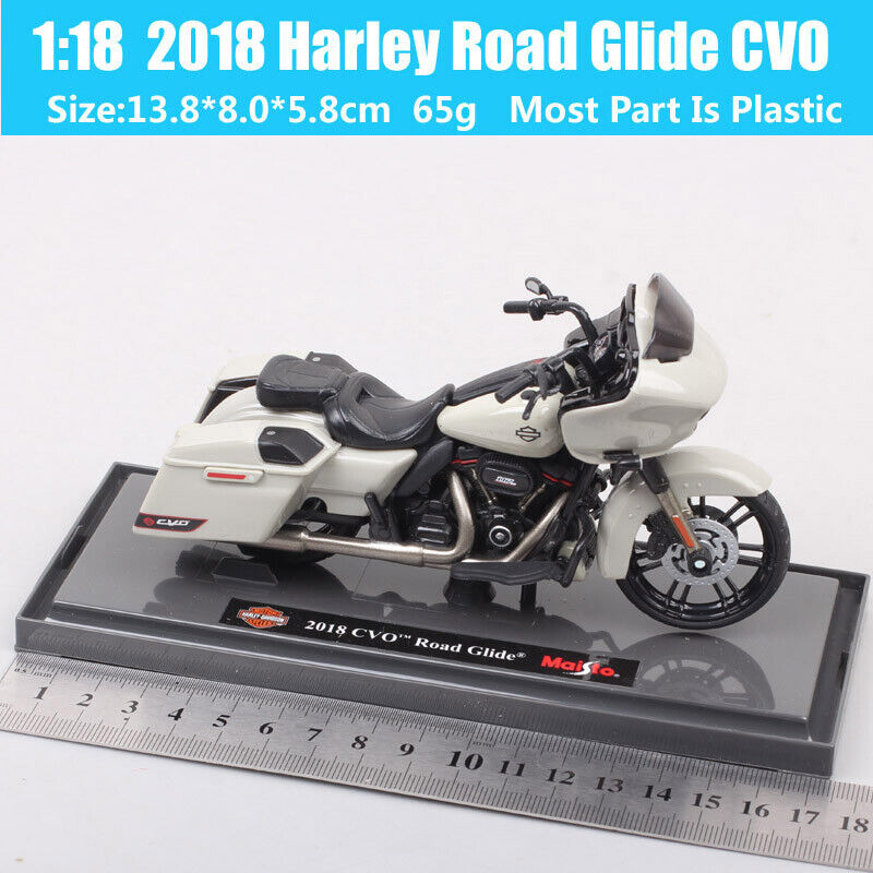 Maisto 1:18 Scale Harley CVO Road Glide Motorcycle Diecast Bike Models Toy 2018