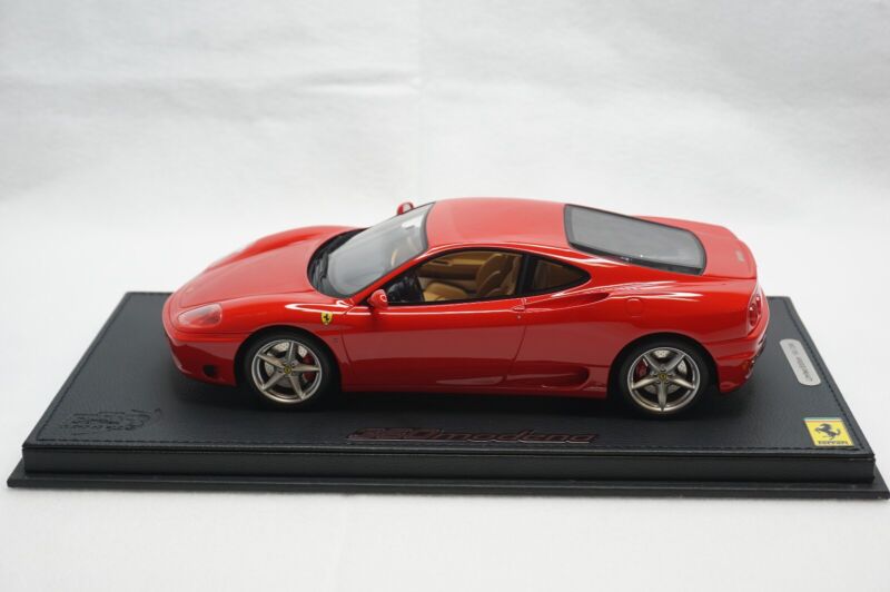 1/18 BBR FERRARI 360 MODENA ROSSO CORSA BLACK LEATHER BASE limited 298pcs