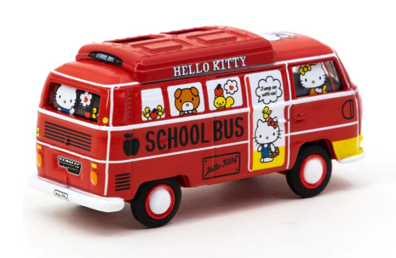 Tarmac Works x Schuco VW Type II Bus Type II (T2) - Hello Kitty 1:64 Diecast Car