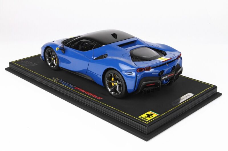 Ferrari SF90 Stradale Azzurro Dino Blue - Limited 100 pcs w/ Case BBR 1/18