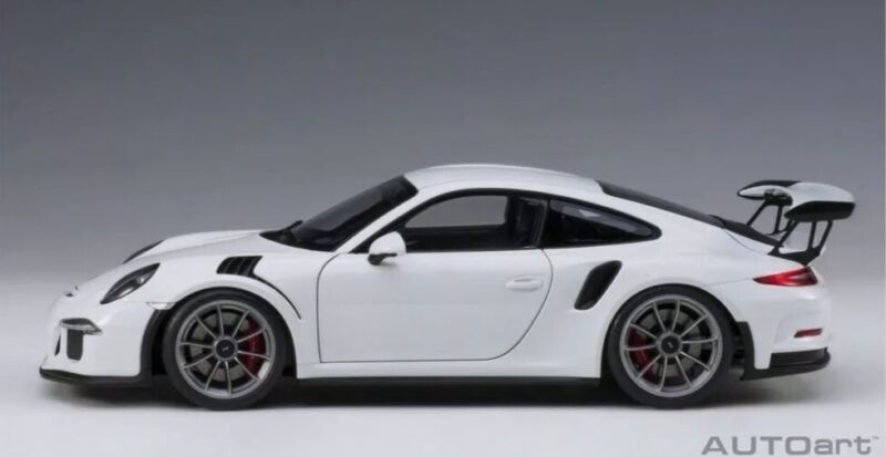 AUTOart PORSCHE 911 991 GT3 RS WHITE/DARK GREY WHEELS LE NIB 1:18 SCALE 78166