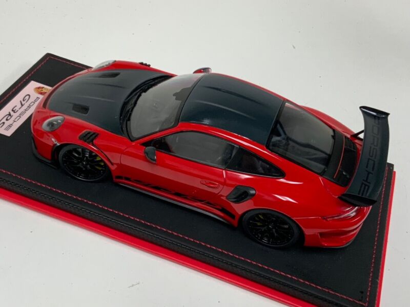 1/18 Minichamps Porsche 911 "991.2" GT3 RS Red with Black Wheels leather base $464.95 ModelCarsHub