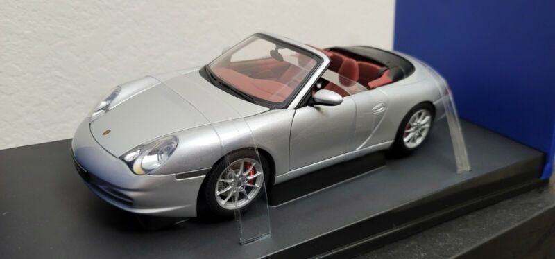 Autoart Porsche 911 Carrera Cabriolet 996 silver 1/18 Diecast NEW! Rare!