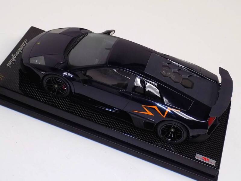 1/18 MR Collection Lamborghini Murcielago SV 670 Dark Blue Orange SV Carbon Base $1084.95 ModelCarsHub