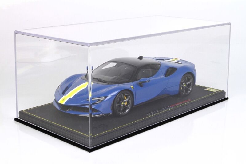 Ferrari SF90 Stradale Azzurro Dino Blue - Limited 100 pcs w/ Case BBR 1/18