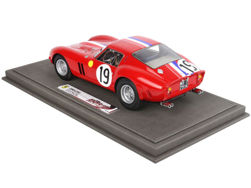 FERRARI 250 GTO #19 2ND PLACE 24H LE MANS 1962 & DISPLAY CASE 1/18 CAR BBR 1854