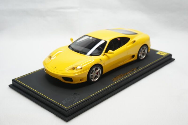 1/18 BBR FERRARI 360 MODENA GIALLO MODENA YELLOW BLACK LEATHER BASE limited 126pcs