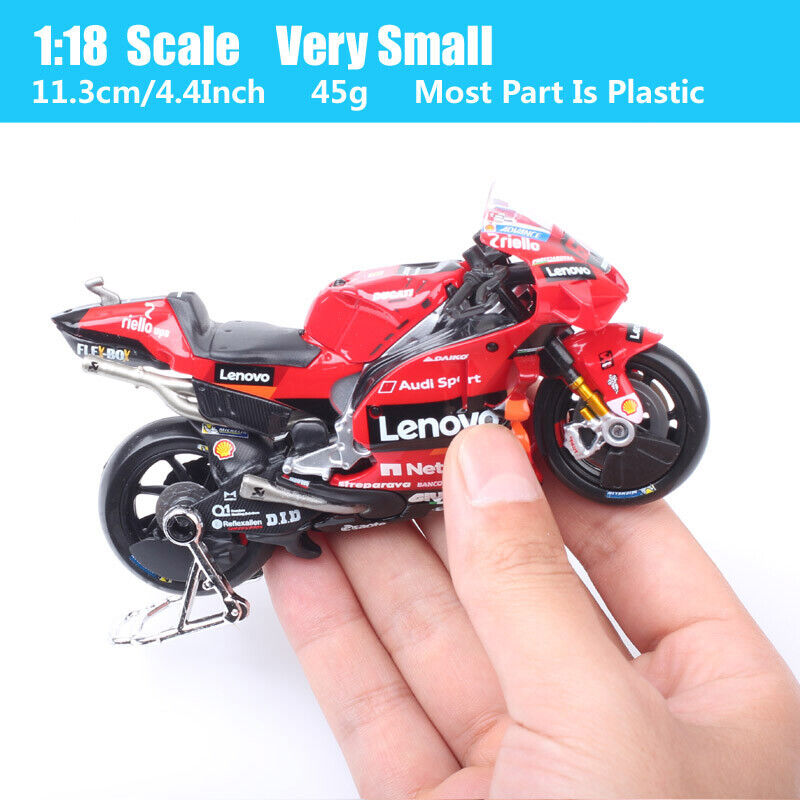 Maisto 1/18 2021 Ducati Desmosedici GP21 #63 Francesco Bagnaia Motorcycle Model