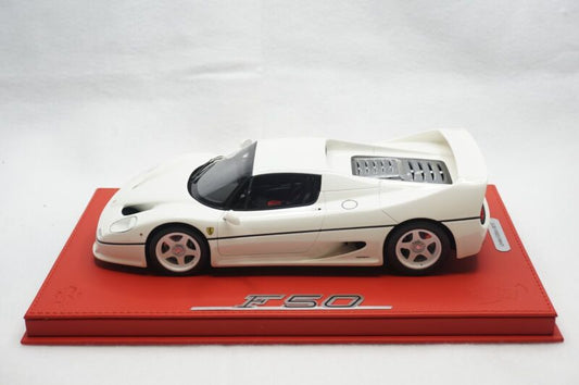 1/18 BBR FERRARI F50 COUPE AVUS WHITE DELUXE RED LEATHER limited 10pcs