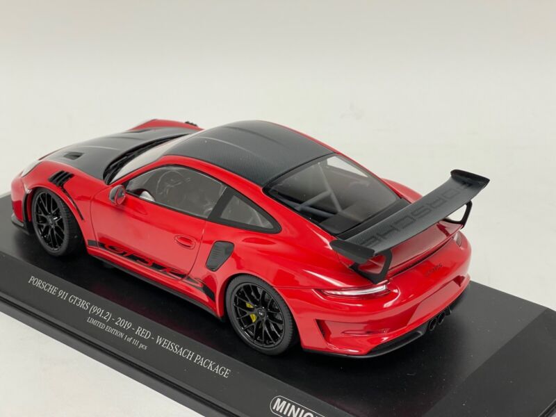 1/18 Minichamps Porsche 911 "991.2" GT3 RS in Red with Weissach Package P6A $329.95 ModelCarsHub