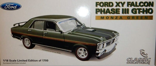 1/18 Classic Carlectables Ford Falcon XY Phase 3 GTHO Monza Green 18368