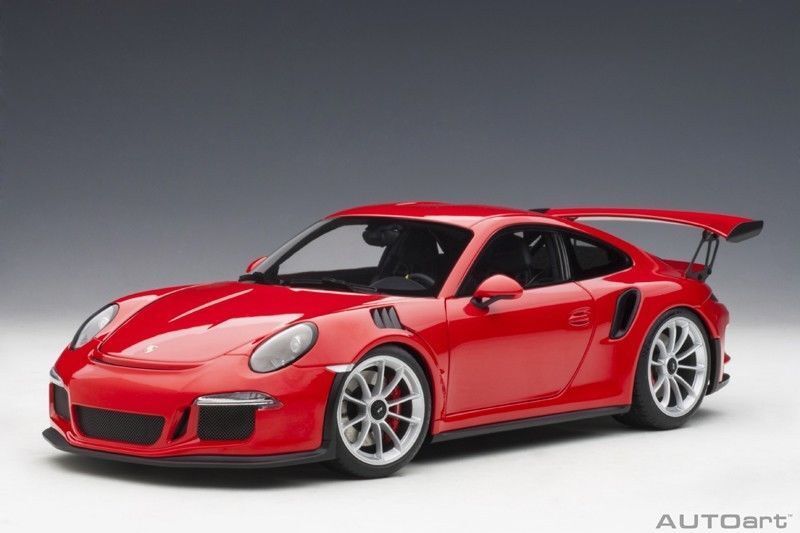 AUTOART Porsche 911 991 GT3 RS Guards Red / Silver Wheels 1:18