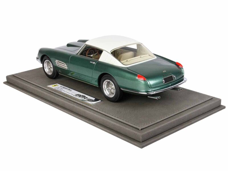 FERRARI SUPERFAST 4.9 GREEN METALLIC & DISPLAY CASE 1/18 CAR BBR CARS 1819 B