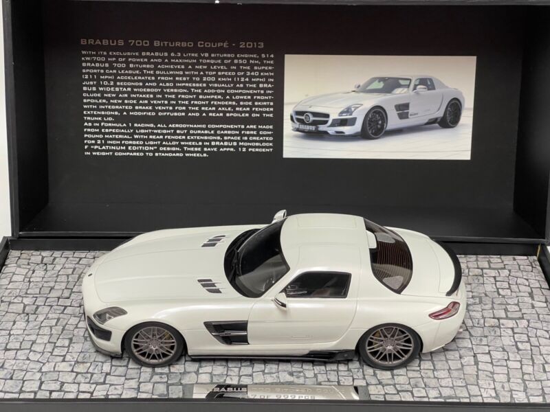 1/18 Minichamps First Class Mercedes Benz Brabus 700 BiTurbo Coupe in White $356.95 ModelCarsHub