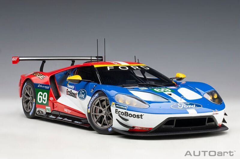 1/18 Autoart Ford Gt #69 Briscoe-Westbrook-Dixon 24H Le Mans (2016) Car Manufacturer Brand: Autoart MPN: 81612 Color: Multi Color with graphic Material: Composite diecast with some plastic Scale Size: 1:18 Part Type: Collectible Cars Dimensions approximat