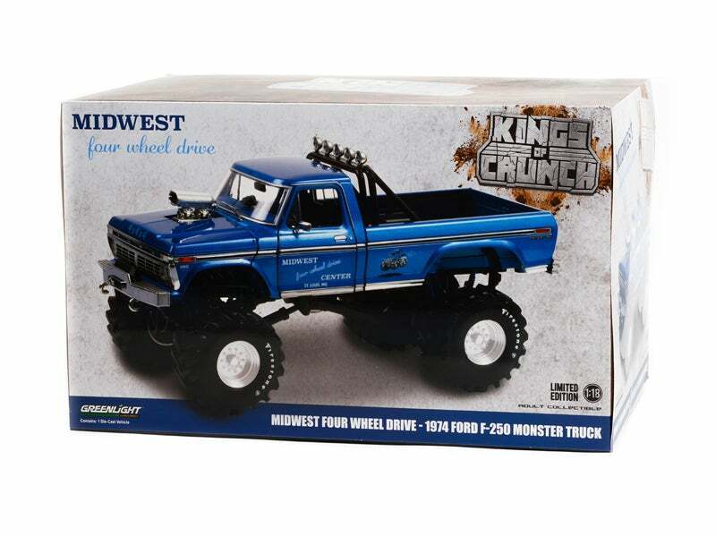 1974 Ford F-250 Monster Truck 1:18 Scale Diecast Model - Greenlight 13605