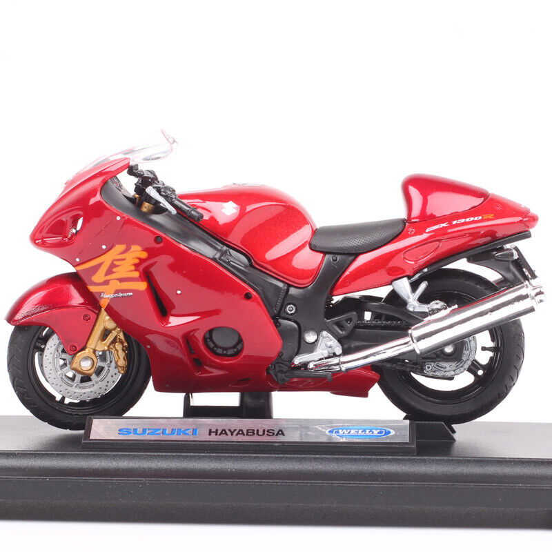 1:18 Scale Welly Suzuki Hayabusa GSX1300R Motorcycle Busa Diecast Toy Bike Model