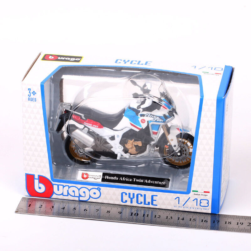 Bburago 1/18 Honda Africa Twin Adventure Touring Motorcycle Diecast Model Toy