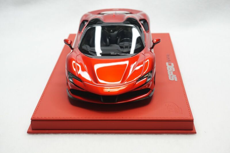 1/18 BBR FERRARI SF90 SPIDER 2007 F1 RED METALLIC DELUXE RED LEATHER limited 20pcs