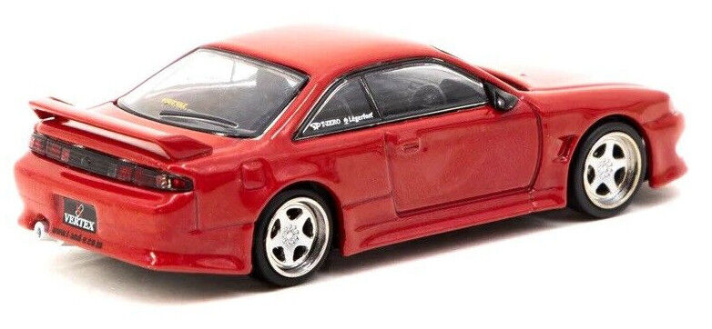 Tarmac Works GLOBAL64 Red Metallic VERTEX Silvia S14 1:64 Scale Diecast Car