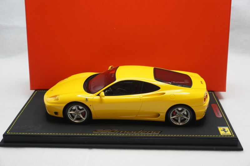 1/18 BBR FERRARI 360 MODENA GIALLO MODENA YELLOW BLACK LEATHER BASE limited 126pcs