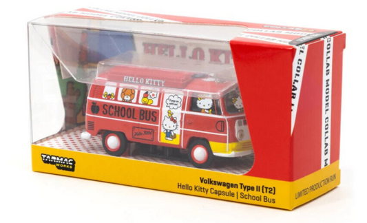 Tarmac Works x Schuco VW Type II Bus Type II (T2) - Hello Kitty 1:64 Diecast Car