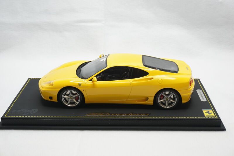 1/18 BBR FERRARI 360 MODENA GIALLO MODENA YELLOW BLACK LEATHER BASE limited 126pcs